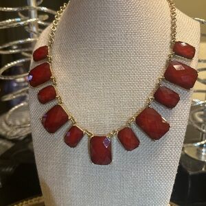 Elegant Red Gemstone Necklace